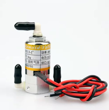 3-way 24V solenoid valve - Side view — 3 Way 24V Solenoid Valve for printer ink system for DTG & DTF printers